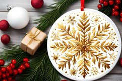 Round Christmas Ornament Sublimation|Clipart Product Image 2