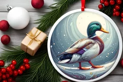 Round Christmas Ornament Sublimation|Clipart Product Image 2