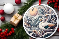 Round Christmas Ornament Sublimation|Clipart Product Image 2