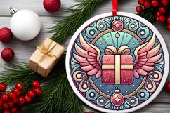Round Christmas Ornament Sublimation|Clipart Product Image 2