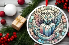 Round Christmas Ornament Sublimation|Clipart Product Image 2