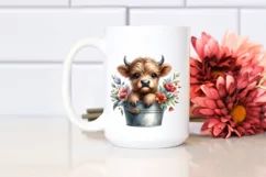 Cute Cow from Bucket, Transparent PNG Product Image 2