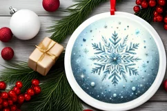 Round Christmas Ornament Sublimation|Clipart Product Image 2