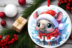 Round Christmas Ornament Sublimation|Clipart Product Image 2