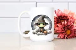 Cute Baby Frog Dressed for Halloween PNG Product Image 2