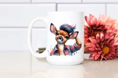 Goofy Baby Deer Posing PNG Product Image 2