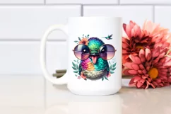 Funny Cute Hummingbird Portait Clipart Product Image 2