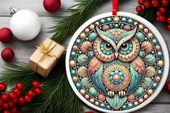 Round Christmas Ornament Sublimation|Clipart Product Image 1