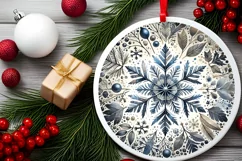 Round Christmas Ornament Sublimation|Clipart Product Image 2