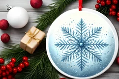 Round Christmas Ornament Sublimation|Clipart Product Image 2