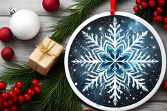 Round Christmas Ornament Sublimation|Clipart Product Image 2