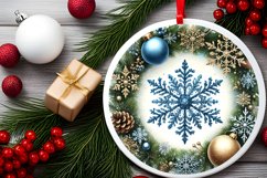 Round Christmas Ornament Sublimation|Clipart Product Image 2