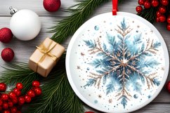 Round Christmas Ornament Sublimation|Clipart Product Image 2