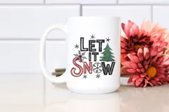 Let It Snow Christmas File PNG Sublimation File Digital Product Image 2