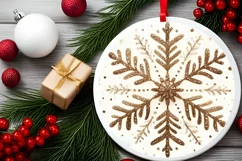 Round Christmas Ornament Sublimation|Clipart Product Image 2