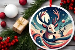 Round Christmas Ornament Sublimation|Clipart Product Image 2