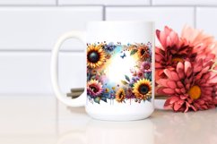 Abstract Colorfull Frame Sunflower | Clipart Product Image 2