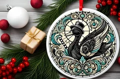 Round Christmas Ornament Sublimation|Clipart Product Image 2