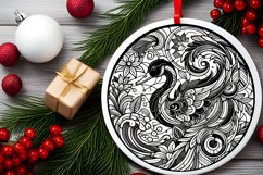 Round Christmas Ornament Sublimation|Clipart Product Image 2