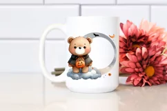 Cute Baby Bear Dressed for Halloween PNG Product Image 2