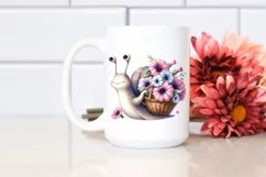 Whimsical Baby Snail Basket | Clipart Product Image 2
