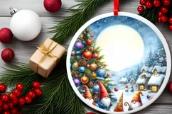 Watercolor Gnome Christmas PNG Product Image 2