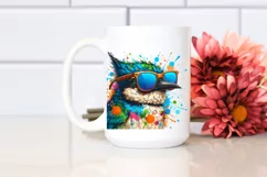 Quirky Colorful Bird Sticker | Sublimation | Clipart Product Image 2