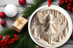 Round Christmas Ornament Sublimation|Clipart Product Image 2