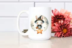 Cute Baby Bunny Dressed for Halloween PNG Product Image 2