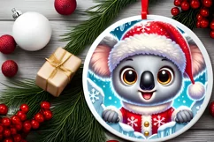 Round Christmas Ornament Sublimation|Clipart Product Image 1