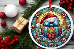 Round Christmas Ornament Sublimation|Clipart Product Image 1