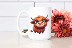 Funny Expressive Highland Cow, PNG Product Image 2