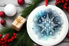 Round Christmas Ornament Sublimation|Clipart Product Image 2