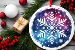 Round Christmas Ornament Sublimation|Clipart Product Image 2