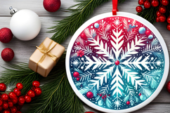 Round Christmass Ornament PNG Product Image 2
