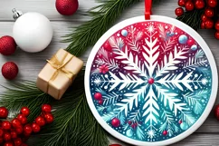 Round Christmas Ornament Sublimation|Clipart Product Image 2
