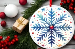 Round Christmas Ornament Sublimation|Clipart Product Image 2