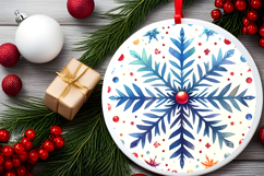 Round Christmass Ornament PNG Product Image 2