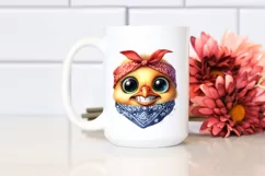 Funny Chick Portrait Bandana Clipart Product Image 2