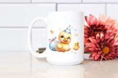 Cute Baby Chicken with Party Hat PNG Product Image 2