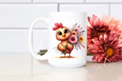 Chicken Standing Up Funny Haircut Flower Bouquet | Product Image 2