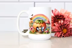 Illustration Fairy House Rainbow | Clipart Product Image 2