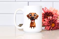 Enthusiastic Crazy Looking Rhodesian Ridgeback | Clipart Product Image 2