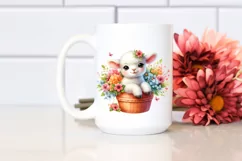 Colorful Watercolor Baby Lamb in a Pocket Product Image 2