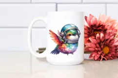 Colorful Baby Hummingbird Astronaut Helmet | Sublimation | Product Image 2