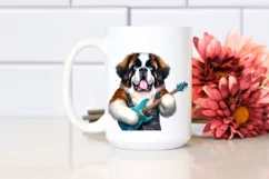 Saint Bernard Rock Star | Watercolor Clipart Product Image 2