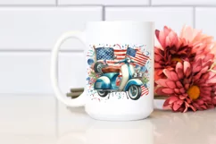 a Vintage Scooter with Confetti Sticker Product Image 2