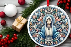 Round Christmas Ornament Sublimation|Clipart Product Image 2