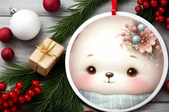 Cute Baby Bear Winter Gift Box PNG Product Image 2