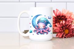 Cute Baby Octopus Smiling PNG Product Image 2